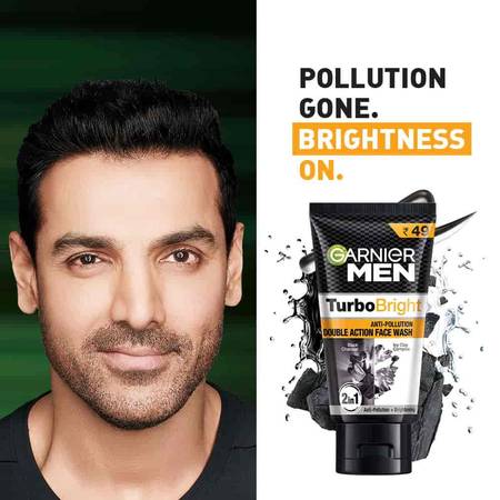 Garnier Men Turbo Bright Anti-Pollution Double Action Face Wash