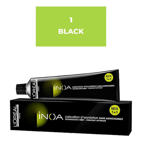 L'Oreal Professionnel Paris INOA Ammonia-free Permanent Hair Color - 1 (Black)