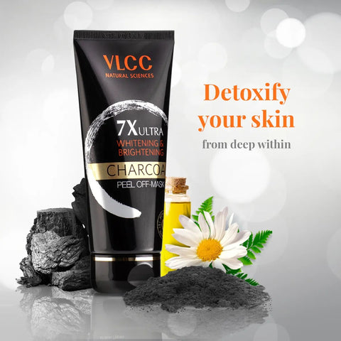 VLCC 7X Ultra Whitening & Brightening Charcoal Peel Off Mask