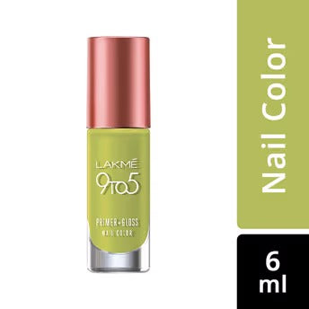 Lakme 9 to 5 Primer + Gloss Nail Color - Lime Treat 6ml