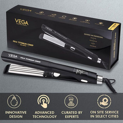 Vega Professional Pro Titanium Crimp Titanium Hair Crimper - VPPMS-02