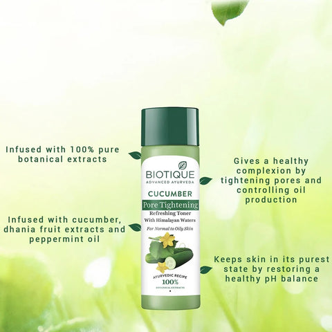 Biotique Cucumber Pore Tightening Refreshing Toner