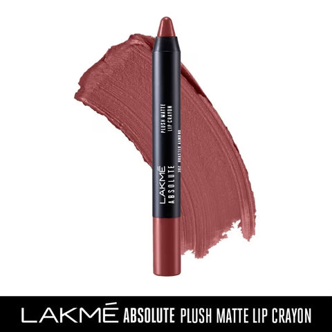 Lakme Absolute Plush Matte Lip Crayon - 302 Roasted Almond 2.8gm