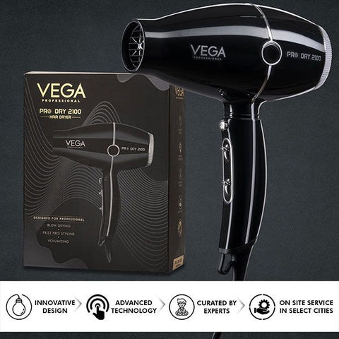 Vega Professional Pro Dry 1800-2100W Hair Dryer-VPPHD-02