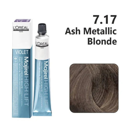 Loreal Professional Majirel Cool Cover Hair Color 7.17 Ash Metallic Blonde