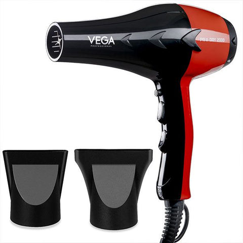 Vega Professional Pro Dry 2000-2200W Hair Dryer -Red - VPVHD-07