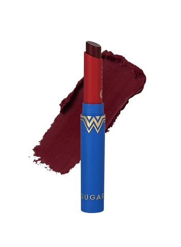 Sugar Wonder Woman Creamy Matte Lipsticks - 10 Legendary Lass (Deep Wine)