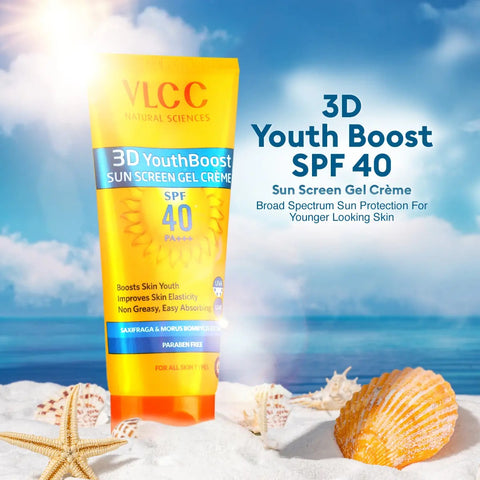 VLCC 3D Youth Boost SPF 40 +++ Sunscreen Gel Cream