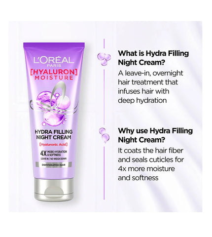 L'Oreal Paris Hyaluron Moisture Hydra Filling Night Hair Cream