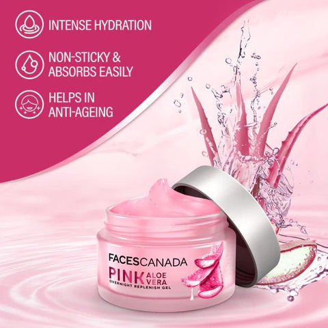 Faces Canada Pink Aloe Vera Overnight Replenish Gel