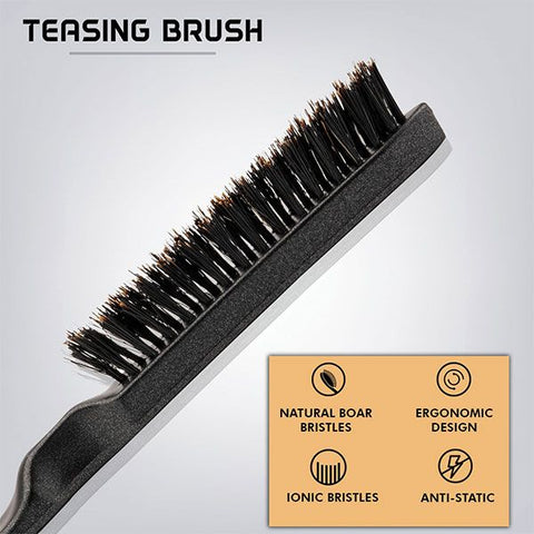 Vega Professional Teasing Hair Brush with 100% Boar Bristles-VPPHB-07