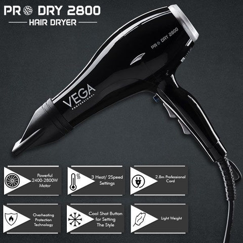 Vega Professional - Pro Dry 2800 Hair Dryer VPPHD