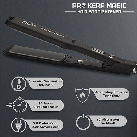 Vega Professional Pro Kera Magic Hair Straightener - VPPHS-04