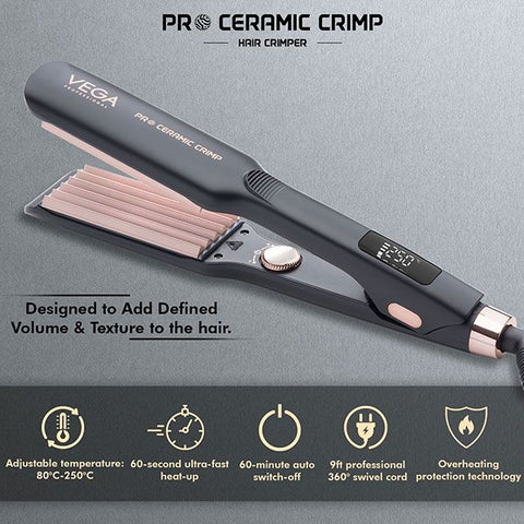 Vega Professional Pro Ceramic Crimp Ceramic Hair Crimper - VPPMS-01