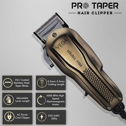 Vega Professional Pro Taper Corded Taper Blade Hair Clipper - VPPHC-01