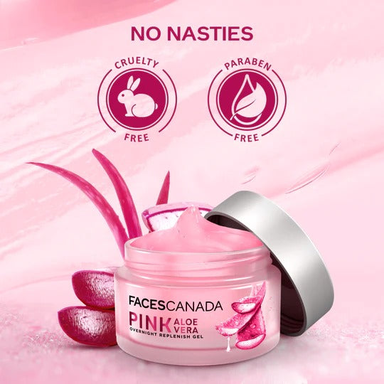 Faces Canada Pink Aloe Vera Overnight Replenish Gel