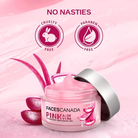 Faces Canada Pink Aloe Vera Overnight Replenish Gel