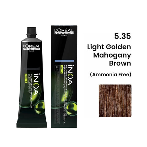 L'Oréal Professionnel INOA Permanent Hair Colour - 5.35 Light Golden Mahogany Brown