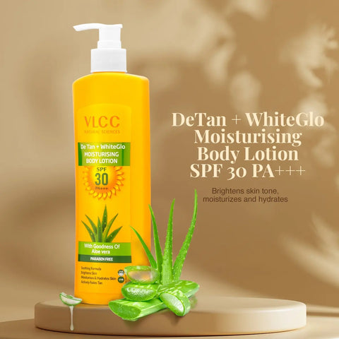 VLCC De Tan Plus White Glow Moisturising Body Lotion & Matte Look SPF 30 PA ++ Sunscreen