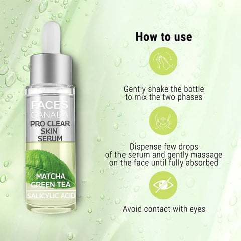 Faces Canada Pro Clear Skin Serum Matcha Green Tea