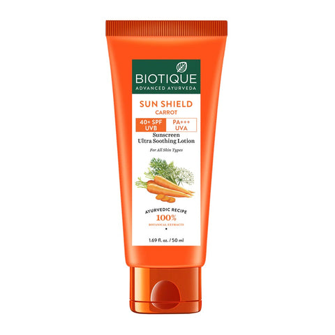 Biotique Sun Shield Carrot 40+Spf Sunscreen Lotion