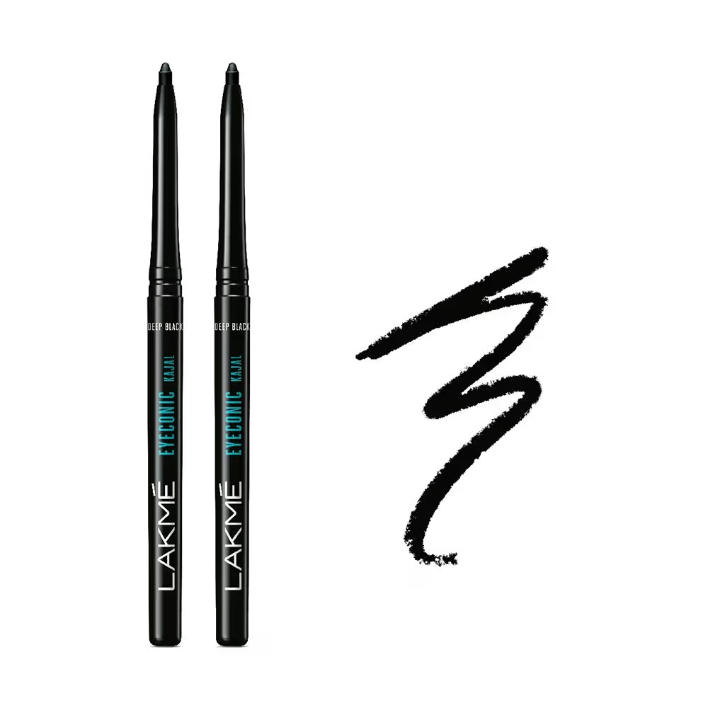 Lakme Eyeconic Kajal Twin Pack - Deep Black