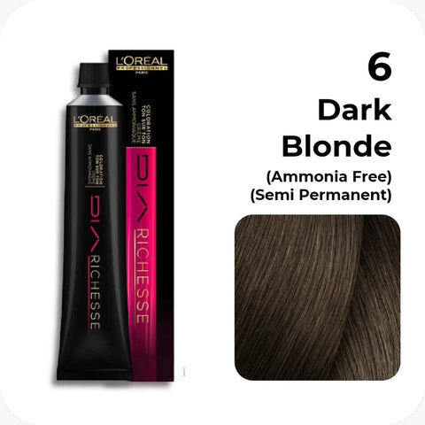 L'Oreal Paris Professional Dia Richesse Ammonia Free Hair Color 6 Dark Blonde