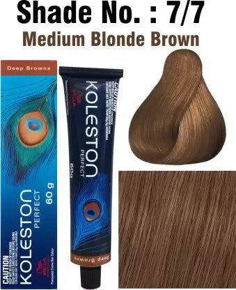 Wella Professionals Koleston Perfect Deep Browns Hair Color 7/7 Colorant Tube, Medium Blonde Brown