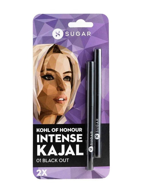 Sugar Kohl Of Honour Intense Kajal - 01 Black Out (Blister Duo)