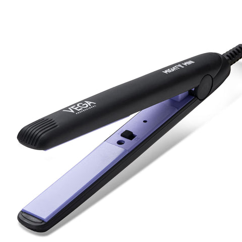 VEGA Professional Hair Straightener for Women, Mighty Mini, (VPVHS-10), Black