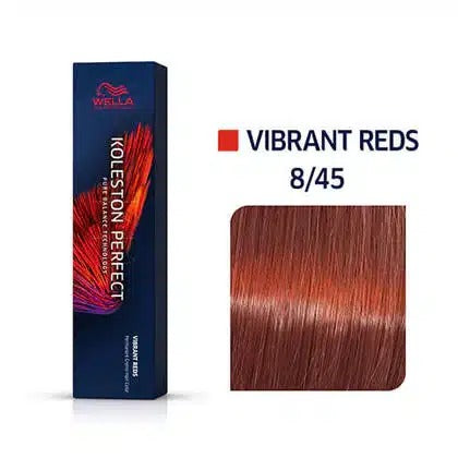 Wella Koleston Perfect Light Blonde Red Mahogany Hair Color 8/45