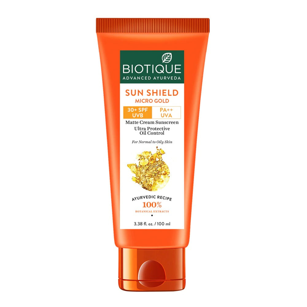 Biotique Sun Shield Micro Gold Matte Cream Spf 30 UvaUvb