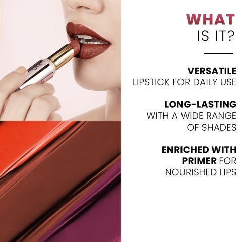 Lakme 9 To 5 Primer + Matte Lipstick - MP7 Blushing Nude 3.6g