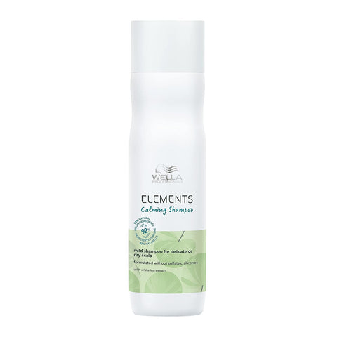 Wella Professionals Elements Calming Shampoo  250 ml  Gentle, Mild Hair Cleanser  Sulfate, Silicone & Paraben Free  92% Natural Origin Ingredients