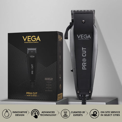 VEGA PROFESSIONAL Pro Cut Hair Clipper, (VPVHC-03) - Black