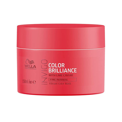 Wella Professionals Invigo Color Brilliance Hair Mask for Coloured Hair Colour Protecting Treatment for Fine, Normal, Treated Hair & nbsp; With Lime Caviar