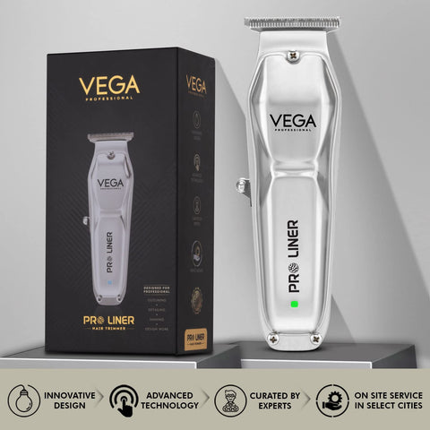 VEGA Professional Pro Liner Hair Trimmer with 240 mins Runtime, (VPPHT-03), Silver