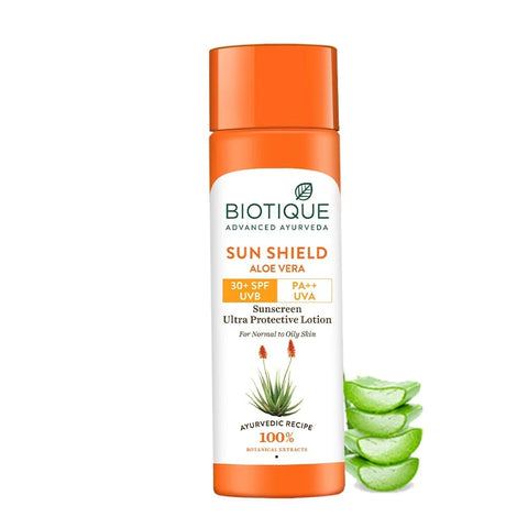 Biotique Sun Shield Aloe Vera Spf 30+ Sunscreen Lotion