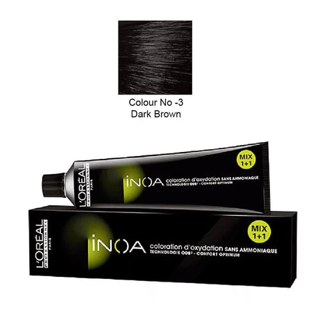 Loreal Inoa Ammonia Free Hair Color 3 Dark Brown