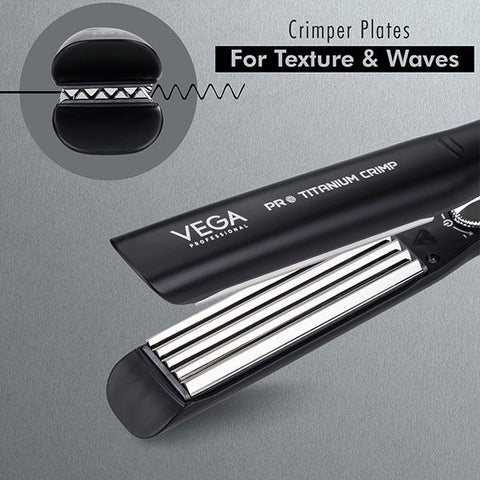 Vega Professional Pro Titanium Crimp Titanium Hair Crimper - VPPMS-02