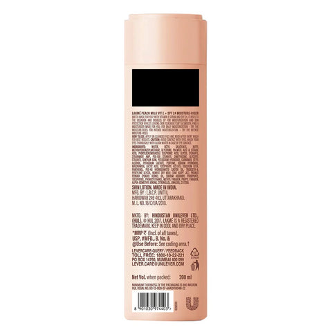 Lakmé Peach Milk Moisturizer Body Lotion