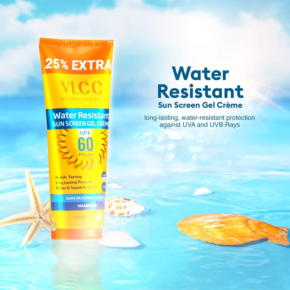 VLCC Water Resistant SPF 60 PA+++ Sunscreen Gel Cream