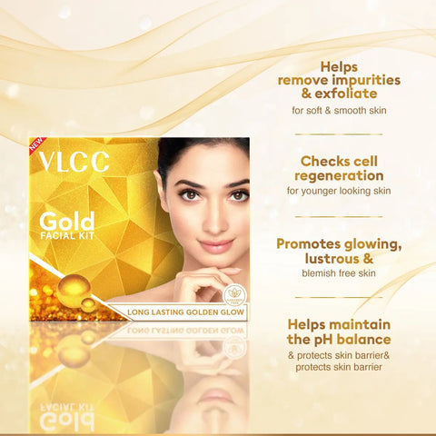 VLCC Gold Facial Kit For Luminous & Radiant Complexion