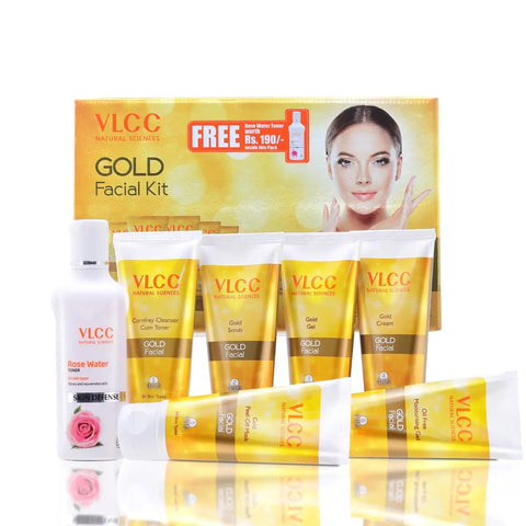 VCCL Gold Facial Kit- 300 g with FREE Rose Water Toner