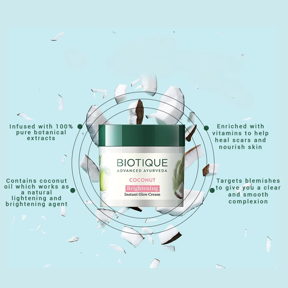 Biotique Coconut Brightening Instant Glow Cream