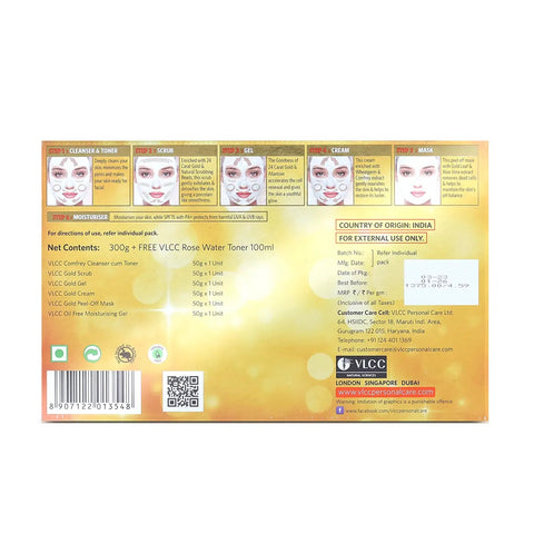 VCCL Gold Facial Kit- 300 g with FREE Rose Water Toner