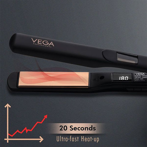 Vega Professional Pro Nano Rose Gold Hair Straightener - VPPHS-01