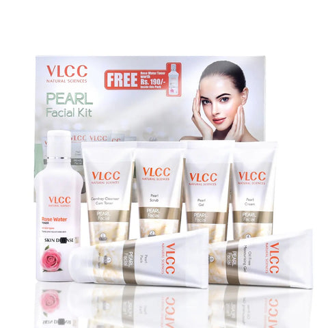 VLCC Pearl Facial Kit - 300 g with FREE Rose Water Toner