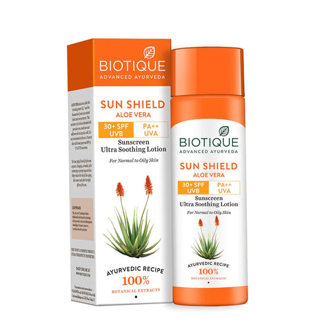 Biotique Sun Shield Aloe Vera Spf 30+ Sunscreen Lotion