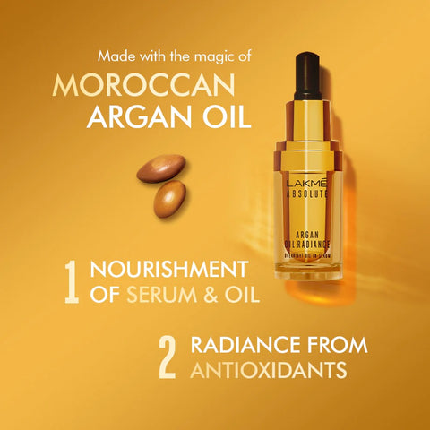 Lakmé Absolute Argan Oil Radiance Overnight Oil-in-Serum